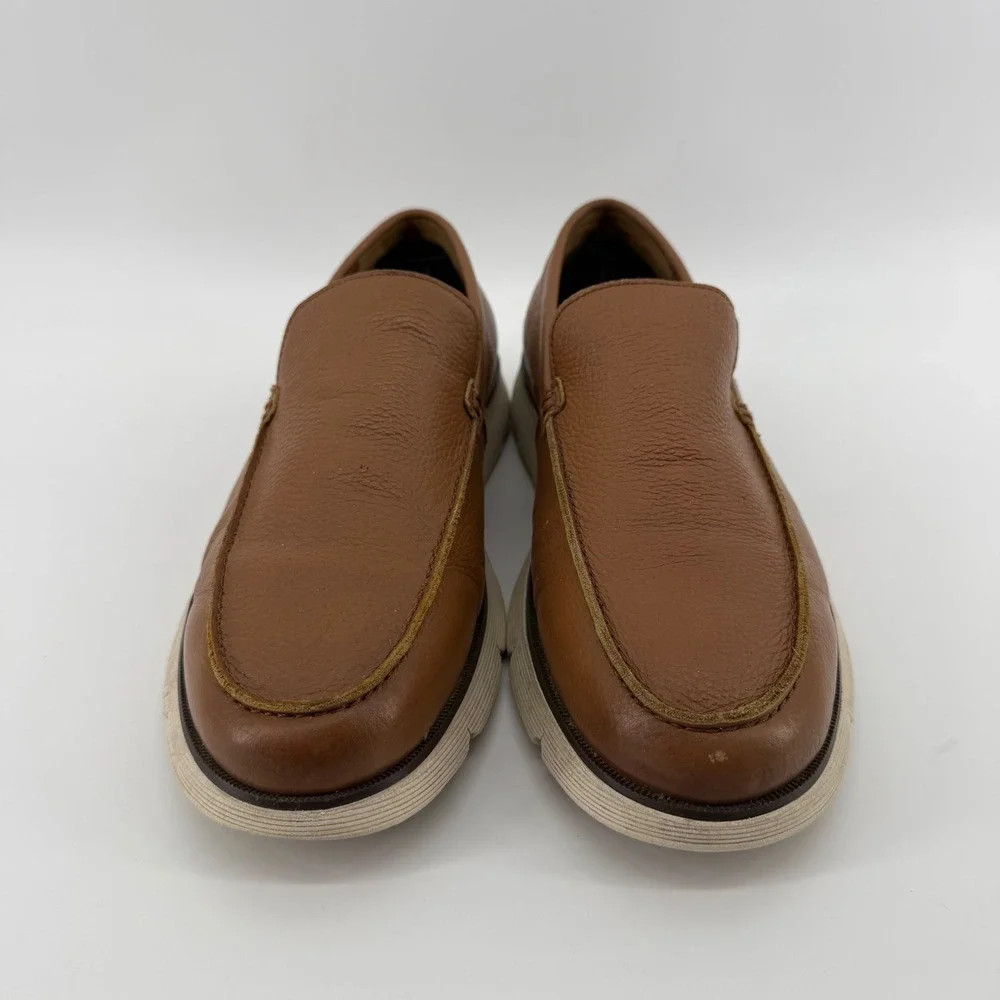 Skechers Slip-On Mens 10 Brown 205096 Leather Moc Toe Casual Loafers Comfort